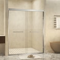 thumbnail image 2 of S-RM6076TB 56-60"W x 76"H Sliding Shower Door, 8mm Frameless Glass Shower Door with Matte Black Hardware, Towel Bar and Handle,Drop Shipping available, 2 of 19