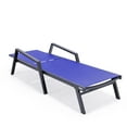 thumbnail image 5 of LeisureMod Marlin Patio Chaise Lounge Chair With Arms Aluminum Frame Navy Blue, 5 of 15