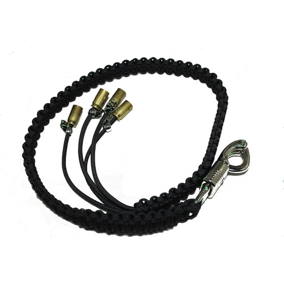 Biker Whip Get Back 30" All Black with Silver Punisher Skulls .45 Cal Casing