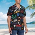 thumbnail image 3 of Fotbe Basketball Camisa Hawaiana para Hombre Unisex – Camisa Casual de Verano con Botones de Manga Corta de Algodón y Lino,Medium, 3 of 7