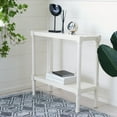 thumbnail image 2 of SAFAVIEH Rafiki Distressed White Wood Console Table with Shelf (31.5 in. W x 11.8 in. D x 29.5 in. H), 2 of 9