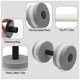 thumbnail image 4 of Greeniant 1 par de mancuernas para aeróbic acuático, mancuerna EVA acuática, mancuerna para ejercicio de brazos acuáticos, piscina, natación, Yoga, Deportes acuáticos gris blanco Greeniant OD001605-08, 4 of 6