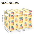 thumbnail image 5 of Yayeee Collapsible Storage Bin with Lid Fabric Closet Decorative Basket with Handles, Pineapple Love, 5 of 7