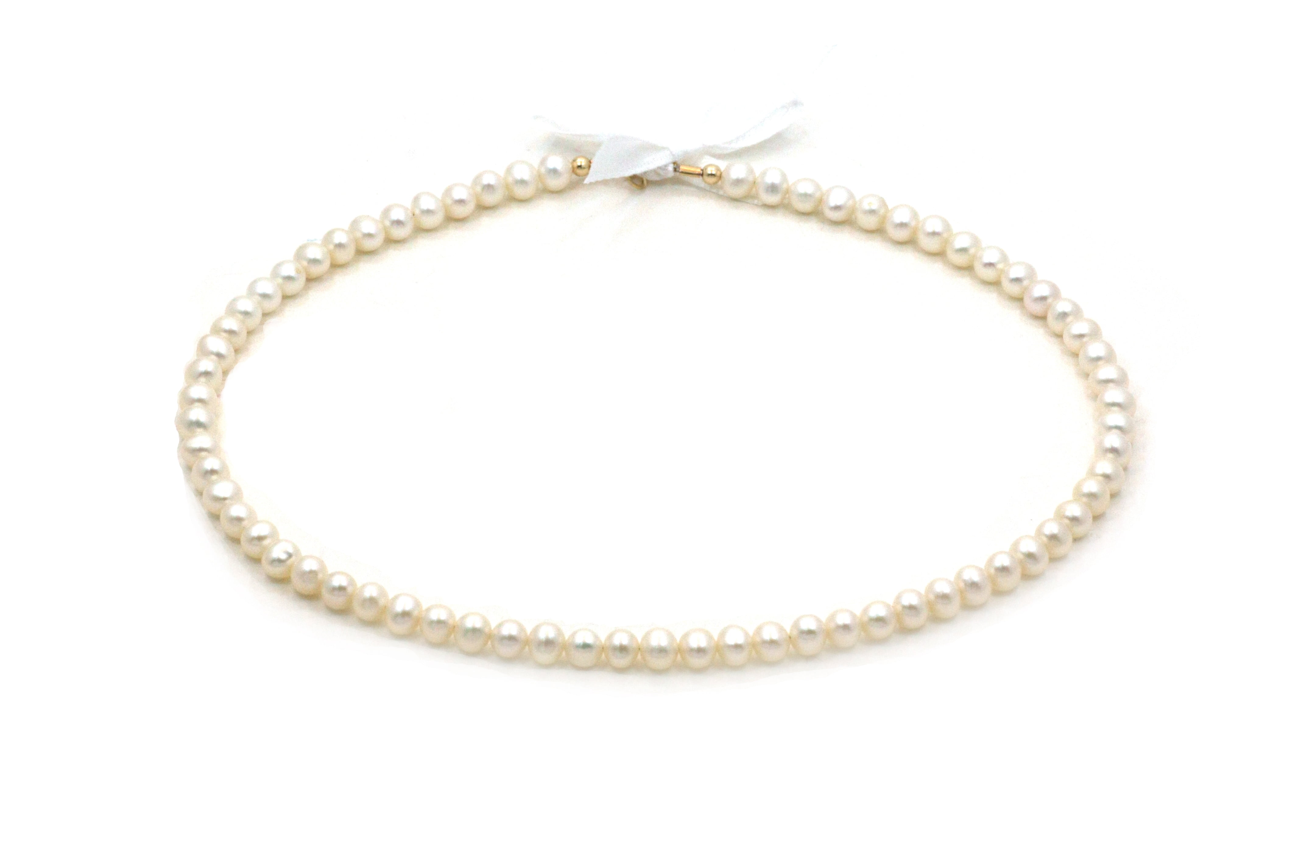 14 KT Mindy Harris Freshwater Pearl Necklace 15 inch