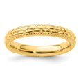 thumbnail image 6 of Auriga Fine Jewelry 925 Sterling Silver Gold-plated Patterned Ring for Women Size 5, 6 of 6