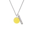thumbnail image 2 of Delight Jewelry 3/4'' Enamel Water Polo Ball Silvertone Mother Daughter Bar Charm Necklace, 23", 2 of 4