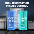 thumbnail image 5 of Coolake Commercial Refrigerator And Freezer Combo, 48" W Dual Temperature Zones, 36 Cu.ft 2 Door, 5 of 9