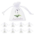 thumbnail image 1 of 20pcs Lavender Sachets Drawstring Bags Empty Organza Pouches Sachet Empty Bags Organza Gauze Bags for Lavender Herbs Spices White, 1 of 4