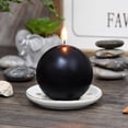 thumbnail image 4 of Zest Candle 6-Piece Ball Candles, 3-Inch, Black, 4 of 6