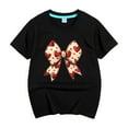 thumbnail image 5 of Godom Short Sleeve Shirt for Girls Glitter Print Cute Design Kids Tee Tops Girl Clothes, 5 of 5