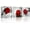 B-Rose, variant on Canvas Print 3 Pcs Black and White Red Rose Canvas Art Painting Abstract Wall Art Decorations Flower Picture on Canvas for Home Decor Stretched and Framed (16X16inchX3pcs, A-Rose)