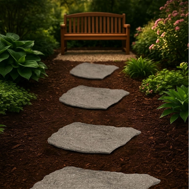 TierraVerde Natural Rock Stepping Stones, 4-Pack Gray photo 6