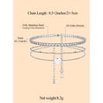 thumbnail image 4 of FindChic Stainless Steel Ankle Bracelets for Women, Waterproof Layered Heart Beaded Chain Sparkling Tennis Anklets Set Summer Beach Birthday Jewelry Gifts for Her/Mom/Wife, 2pcs, 4 of 6