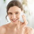 thumbnail image 2 of 100 discos desmaquillantes desechables cuadrados y finos de tela no tejida para limpieza facial y uñas., 2 of 7
