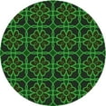 thumbnail image 1 of Ahgly Tapis Rond Lavable en Machine Intérieur Transitionnel Gris Minuit, 6 Pieds Rond, 1 of 7