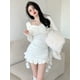 thumbnail image 4 of Hotsweet-vestidos de vaina suave para mujer, Mini vestidos de moda coreana, ropa Simple, temperamento, elegante, joven, minimalista, Sexy, 4 of 4