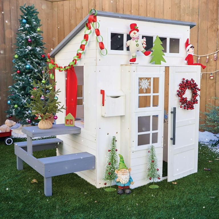 White 2024 outdoor playhouse
