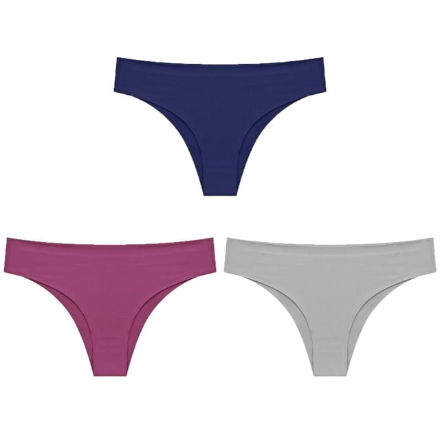 TrowBridge-bragas de satén de seda para mujer, ropa interior sin costuras, tangas suaves y acogedoras, lencería Sexy, ropa interior deportiva, 3 uds./Set