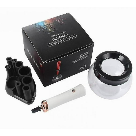 Limpiador de brochas de maquillaje eléctricas para pies HUOGUO White