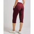 thumbnail image 4 of Real Essentials 3 Pack: Women's Capri Open Bottom Sweatpants - Casual Lounge Athletic Workout Yoga Pants with Pockets (Plus), 4 of 7