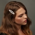 thumbnail image 2 of Unique Bargains 1 Pc Hair Snap Clip Acetate Hair Clips White Colorful, 2 of 5