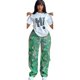 thumbnail image 5 of Conjunto de 2 piezas para mujer, ropa africana Dashiki, nueva moda de verano y otoño, top de manga corta y pantalón, traje de fiesta para mujer, conjuntos a juego, 5 of 5
