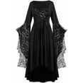 thumbnail image 2 of Witch Dress for Women Lace Square Neck Batwing Sleeve Halloween Dresses Adult Gothic, 2 of 5