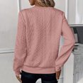 thumbnail image 4 of Mceream Chandails Matelassés pour Femmes à Fermeture Éclair, Col Rond, Manches Longues, Chandail Texturé Uni à Enfiler avec Poches, Décontracté, Ample, Mode, Automne Hiver, Tuniques, Grande Taille, Sudadera Para Mujer, Rose, TG, 4 of 8