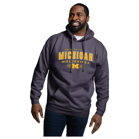 Men's League Collegiate Wear Navy Michigan Wolverines Essentials 2.0 Fleece Pullover Hoodie