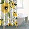 thumbnail image 3 of Rustic Farmhouse Sunflower Shower Curtain 72x72 for Bathroom, Boho Yellow Floral Butterfly Bee Print, Quick-Dry Wildflower Polyester with Hooks, Vintage Country Bloom Decor, 3 of 4