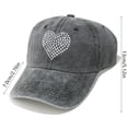 thumbnail image 2 of YSUEJPF Womens Rhinestone Baseball Cap Casual Y2K Sparkle Sun Hats, 2 of 2