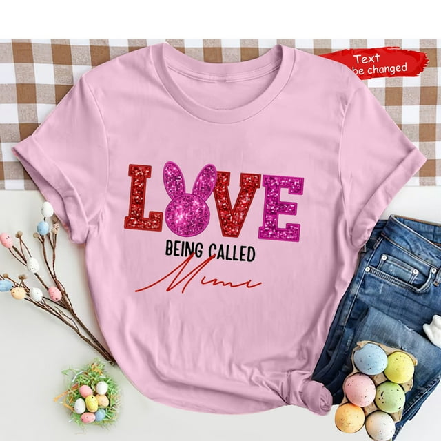 Pntutb T-Shirts à Manches Courtes pour Femmes T-Shirt Imprimé de Pâques pour Femmes Mode Confortable Chemisiers Hauts Rabais