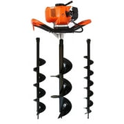 TFCFL 52CC Post Hole Digger Gas Powered Earth Auger Borer Fence Ground Drill +3 Bits