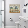 thumbnail image 2 of Farmhouse Daisy Flower Bathroom Decor Wall Art Rustic Floral Butterfly Pictures Wall Decor Relax Soak Unwind Bathroom Sign Canvas Painting Prints Artwork Decorations Framed for Bathroom 16"x12", 2 of 6