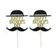 thumbnail image 2 of Adorno para tarta con forma de sombrero y barba para el Día del Padre, palillos creativos para cupcakes, decoración para tartas, suministros para fiestas (dorado), 2 of 5