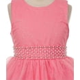 thumbnail image 2 of Little Girls Shiny Glitter Sparkle Waist Belt Flowers Girls Dresses Red Size 2, 2 of 5