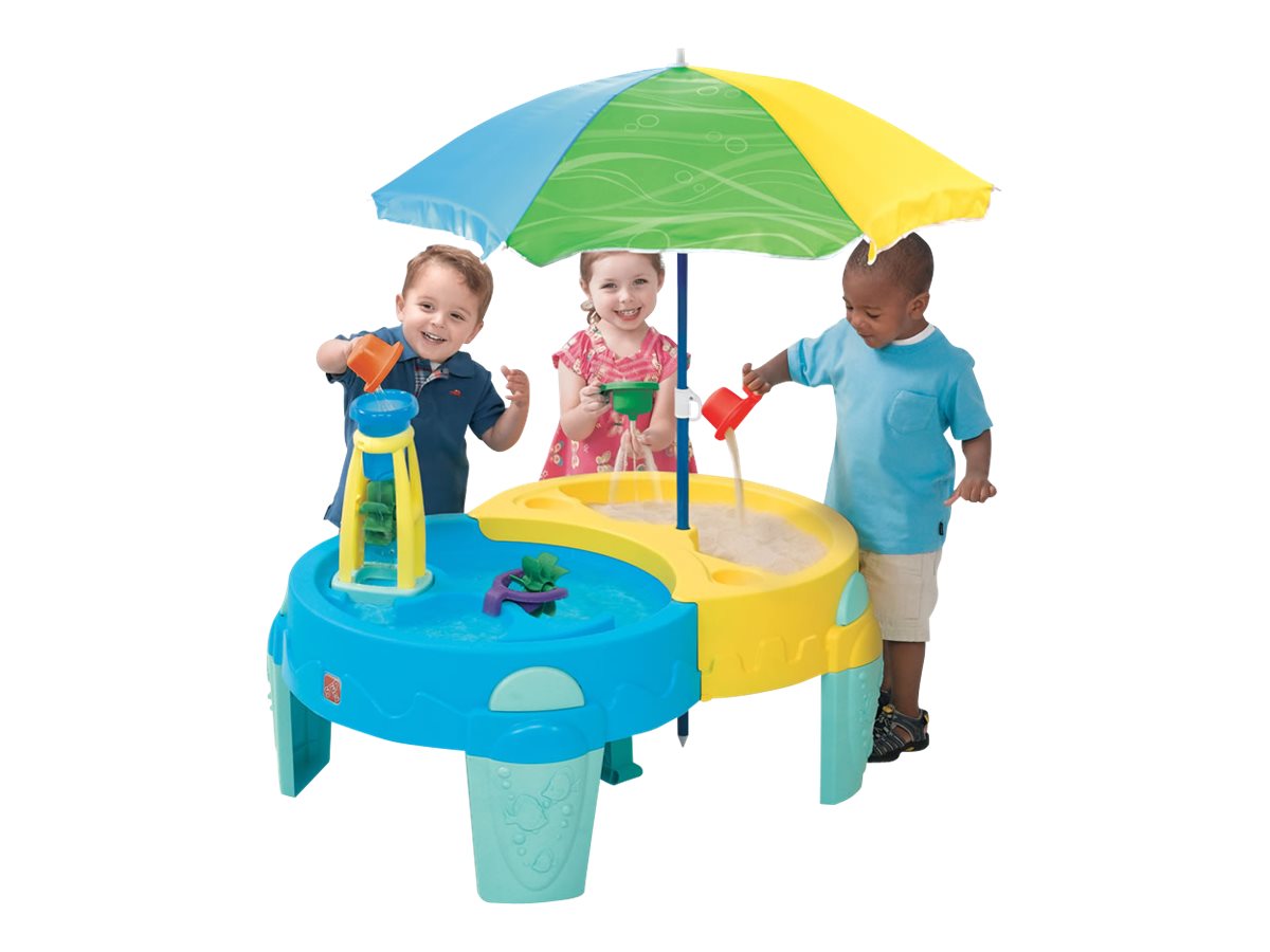 step2 shady oasis sand & water table, 40" umbrella provides shade and protects from the harmful sun rays - image 2 of 4