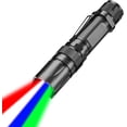 thumbnail image 1 of YISITIAN Lampes de Poche Led 4 en 1 Blanc Rouge Vert Bleu avec 5 Modes d'Éclairage, Petite Torche Zoomable avec CLP Rechargeable, Étanche, avec Abat-Jour Détachable (1 Pack) CJ919-45806, 1 of 7