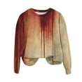 thumbnail image 5 of Towmus Womens Crewneck Halloween Sweatshirts Casual Long Sleeve Cute Graphic Sweatshirt Loose Fit Fall Pullover Tops, 5 of 6