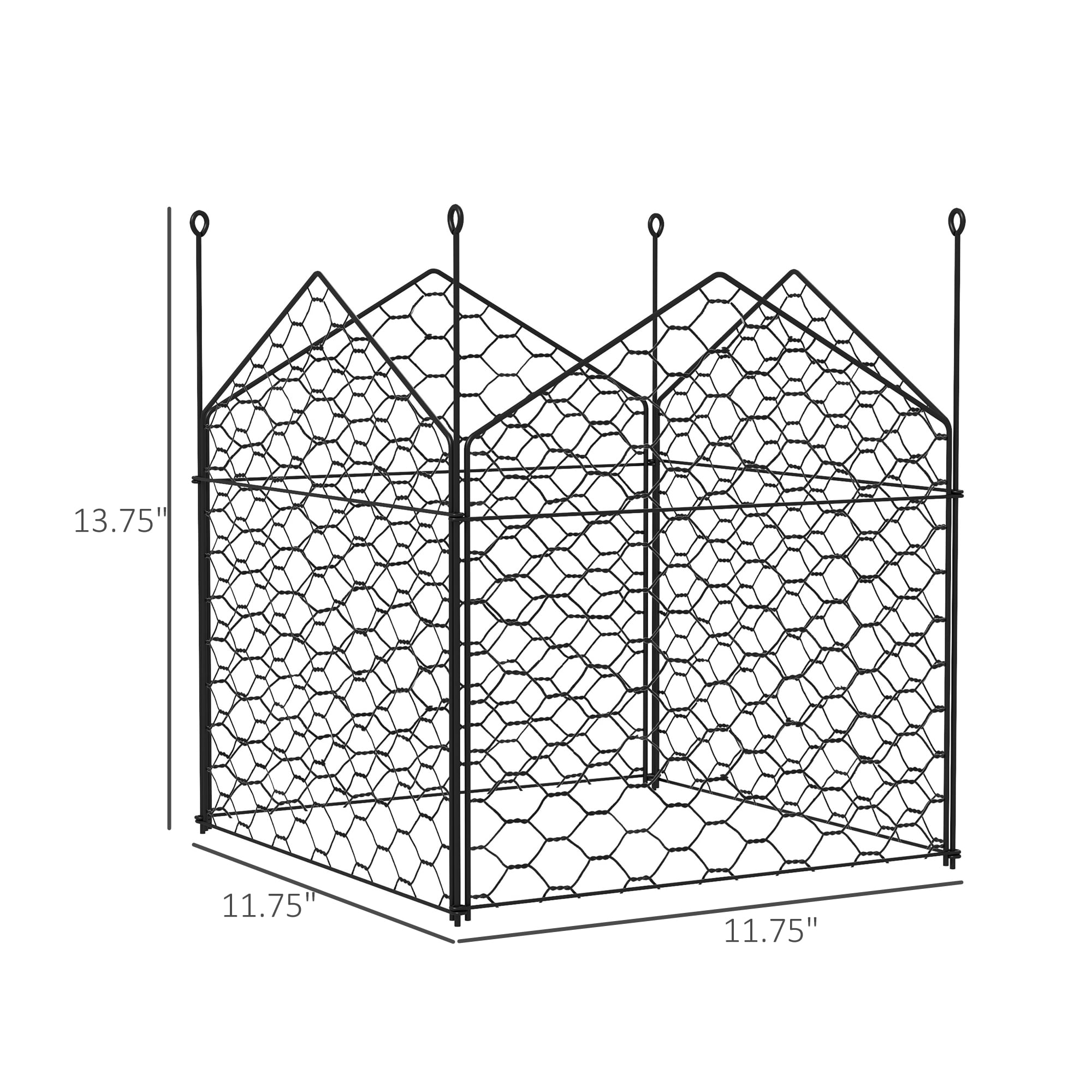 Outsunny 4 Pack Garden Chicken Wire Cloche, Plant Protectors from Animals