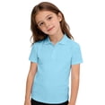 thumbnail image 3 of Kids' Piqu𝐞 Pol𝗼 Boys Performance Pol𝗼 Dry Fit Short Sleeve G𝗼lf Shirt for Active Casual Size 5‐14 School 𝐔niform Shirt, 3 of 5