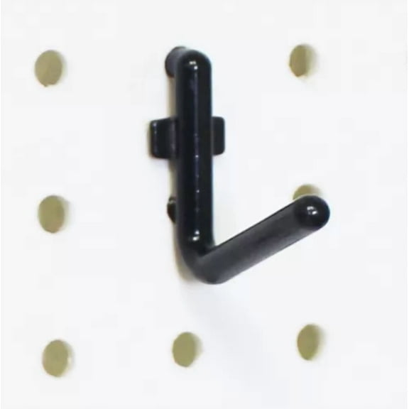 100 Black L Peg Hooks - Lock To Pegboard - Tool Storage - Garage Wall Organizer