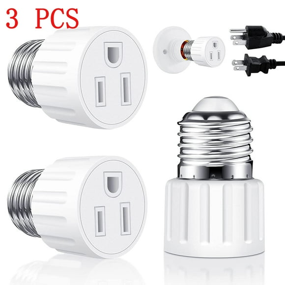 Light Bulb Socket Adapter 3 Prong