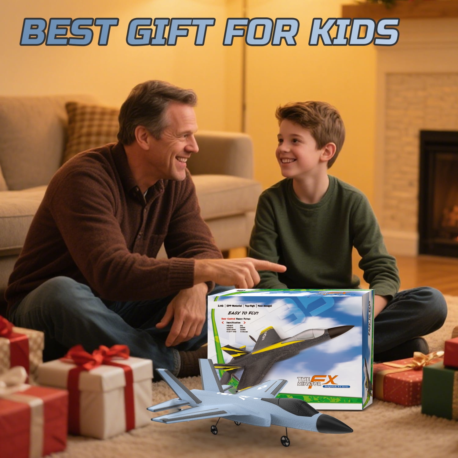 JoyStone F35 Foam RC Airplane for Beginner, 2 Channels 2.4 GHz RC Plane Toy, Easy to Fly RC Glider for Kids Boys Girls Adults