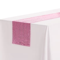 Unique Bargains Sequin Table Runner, Rose Pink, 12" W x 108" L