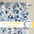 thumbnail image 6 of Blue Coastal Starfish Kitchen Curtains Window Panels, Beach Nautical Shell Eucalyptus Ocean Insulated Window Treatment Curtain, Grommet Curtains for Bedroom/Living Room/Bathroom, 2 Piece 52"Wx84"L, 6 of 8