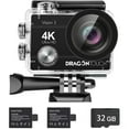 thumbnail image 1 of Dragon Touch Cámara de Acción 4K 20MP Vision 3 con Tarjeta de 32GB, 1 of 8
