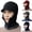 Black, variant on Knitted Balaclava Zipper Opening Fleece Lining Beanie Hat Winter Neck Warmer Ski Face Cover Neck Gaiter