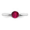 thumbnail image 4 of 925 Sterling Silver Stackable Expressions High 5mm July Swarovski Ring Size: 6; for Adults and Teens; for Women and Men, 4 of 5