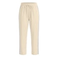 thumbnail image 6 of hlysgo Track Pants for Women Casual Elastic Drawstring Waist Pant Lightweight Baggy Workout Trousers with Pockets Beige,L, 6 of 6
